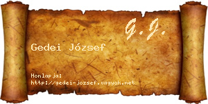 Gedei József névjegykártya